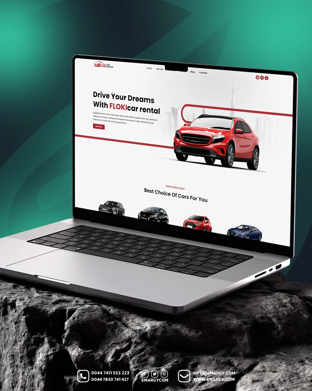 تطوير منصة حجز إلكتروني لشركة Floki Car Rental